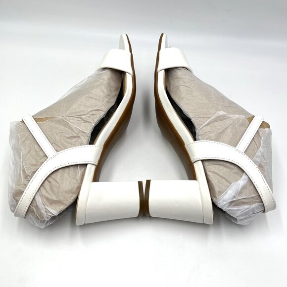 Naturalizer Womens Size 8 Bristol White Leather Block Heel Dress Sandals Shoes - Picture 9 of 14